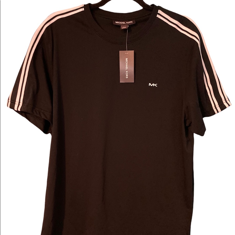 New Mens Michael Kors L Tee Black & White